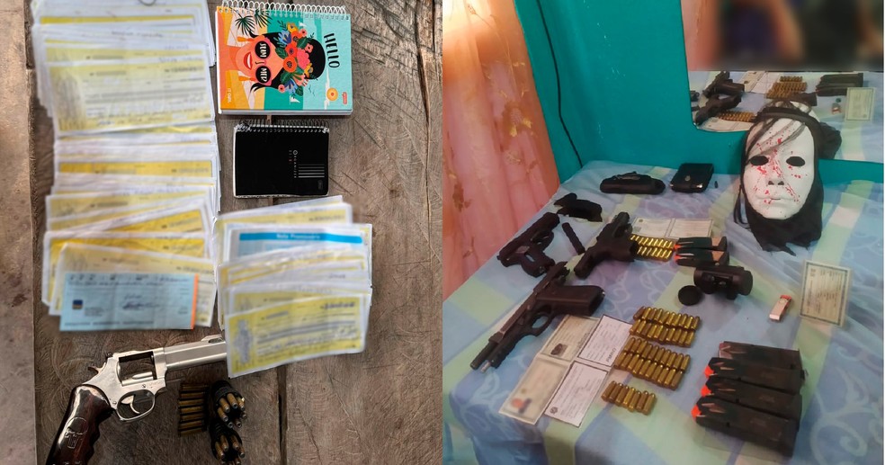Objetos apreendidos durante Operação Soldados da Usura em RO — Foto: MP-RO
