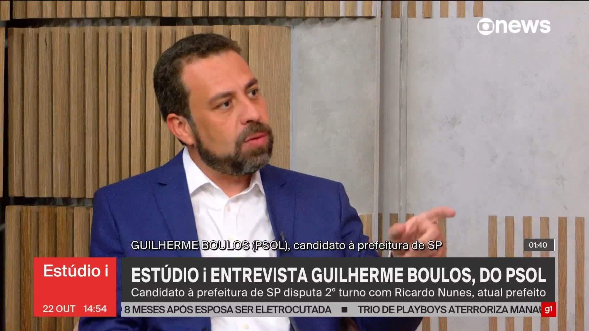 VÍDEOS: Guilherme Boulos (PSOL) é entrevistado no Estúdio i