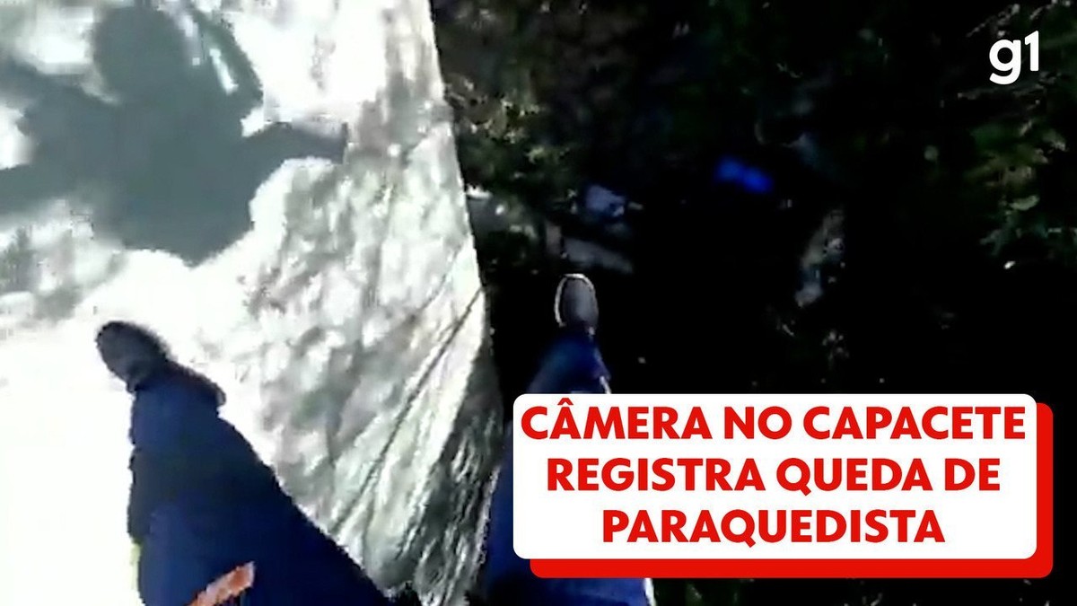 Homem cai de paraquedas logo após salto no Recreio; vídeo Jornal