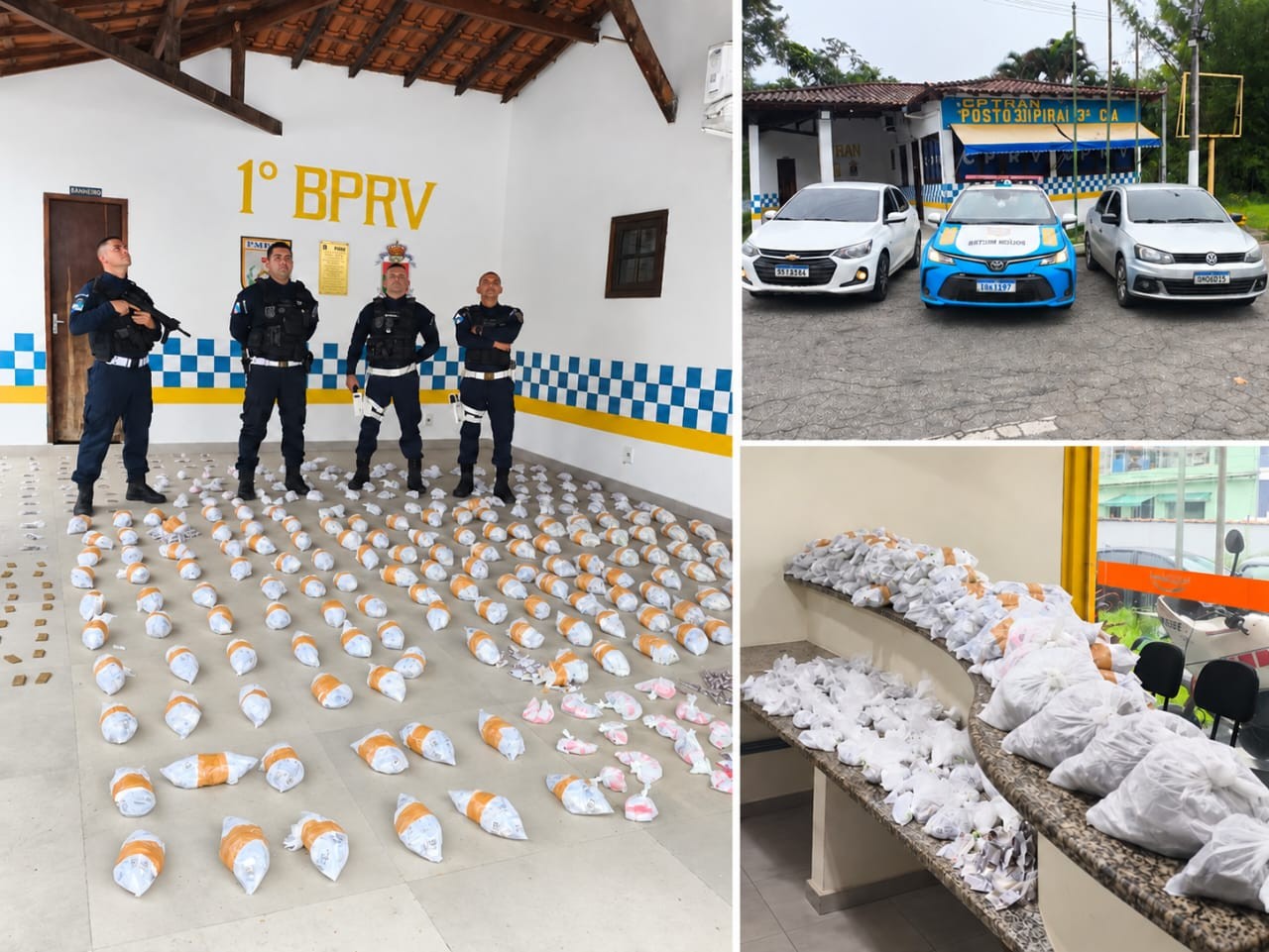 Dupla é presa com grande quantidade de drogas na RJ-145, em Piraí