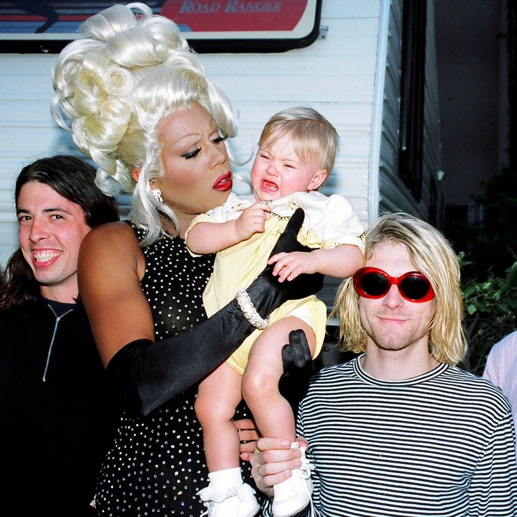 Kurt Cobain com a filha, Frances Bean Cobain — Foto: Reprodução/Instagram/Frances Bean Cobain