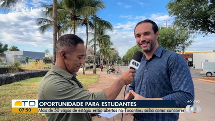 Mais de 50 vagas de estágio estão abertas no Tocantins