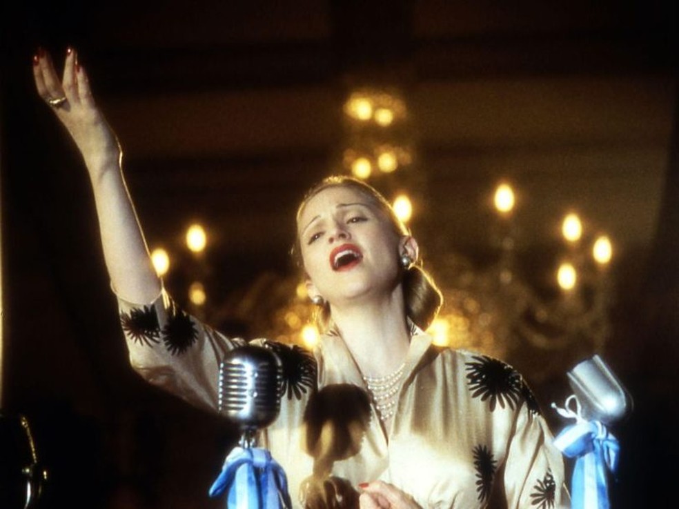 Madonna no filme 'Evita' — Foto: Reprodução