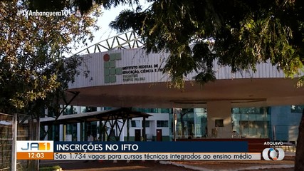 IFTO tem inscrições abertas para ensino médio integrado a curso técnico