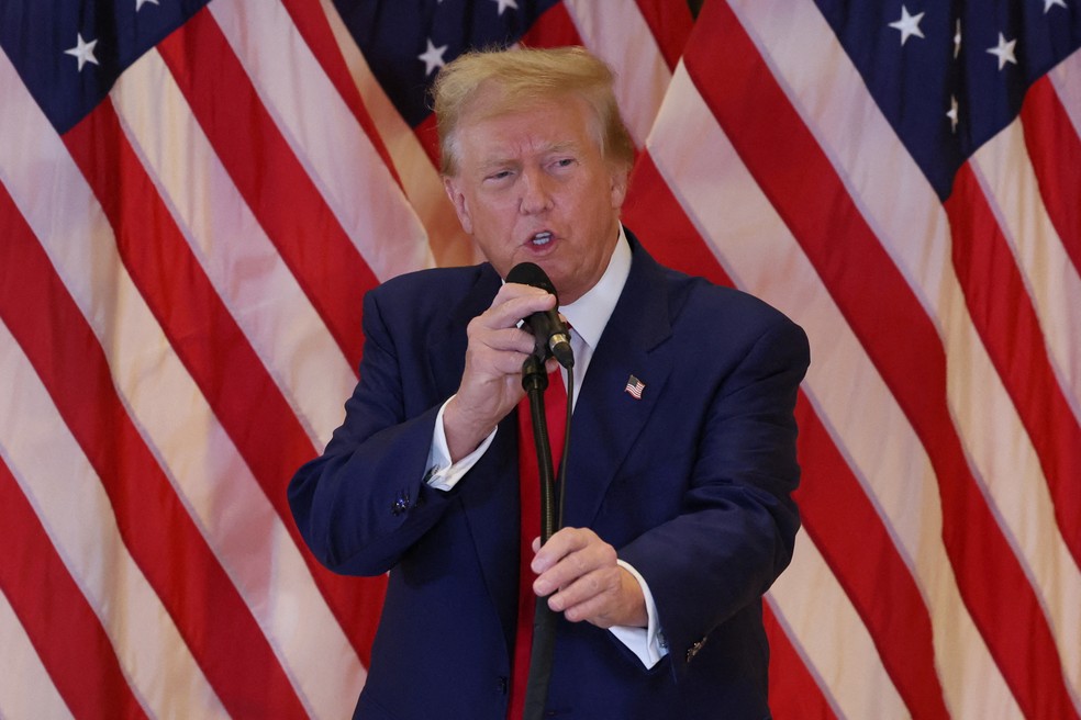 Trump fala um dia após condenação — Foto: Brendan McDermid/Reuters