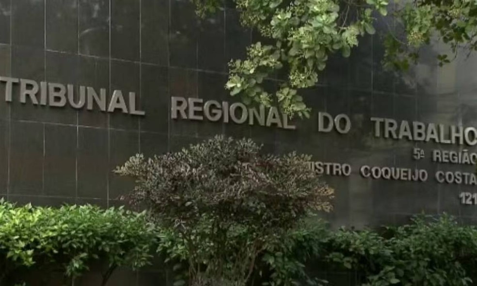 Tribunal Regional do Trabalho da Bahia (TRT-BA), em Salvador — Foto: Reprodução/TV Bahia