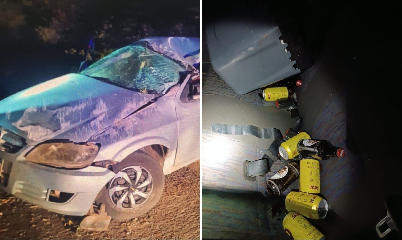 Motorista morre e passageiro fica ferido após capotamento de carro na BR-304 