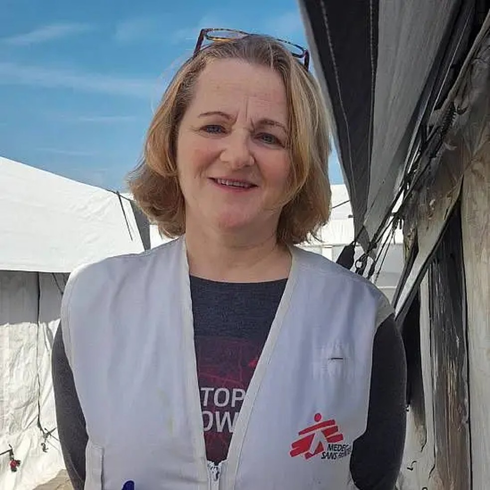 Katrin Glatz Brubakk realizou duas missões a Gaza com a organização Médicos Sem Fronteiras. A psicoterapeuta infantil é professora na Universidade Norueguesa de Ciência e Tecnologia (NTNU) — Foto: MSF via BBC