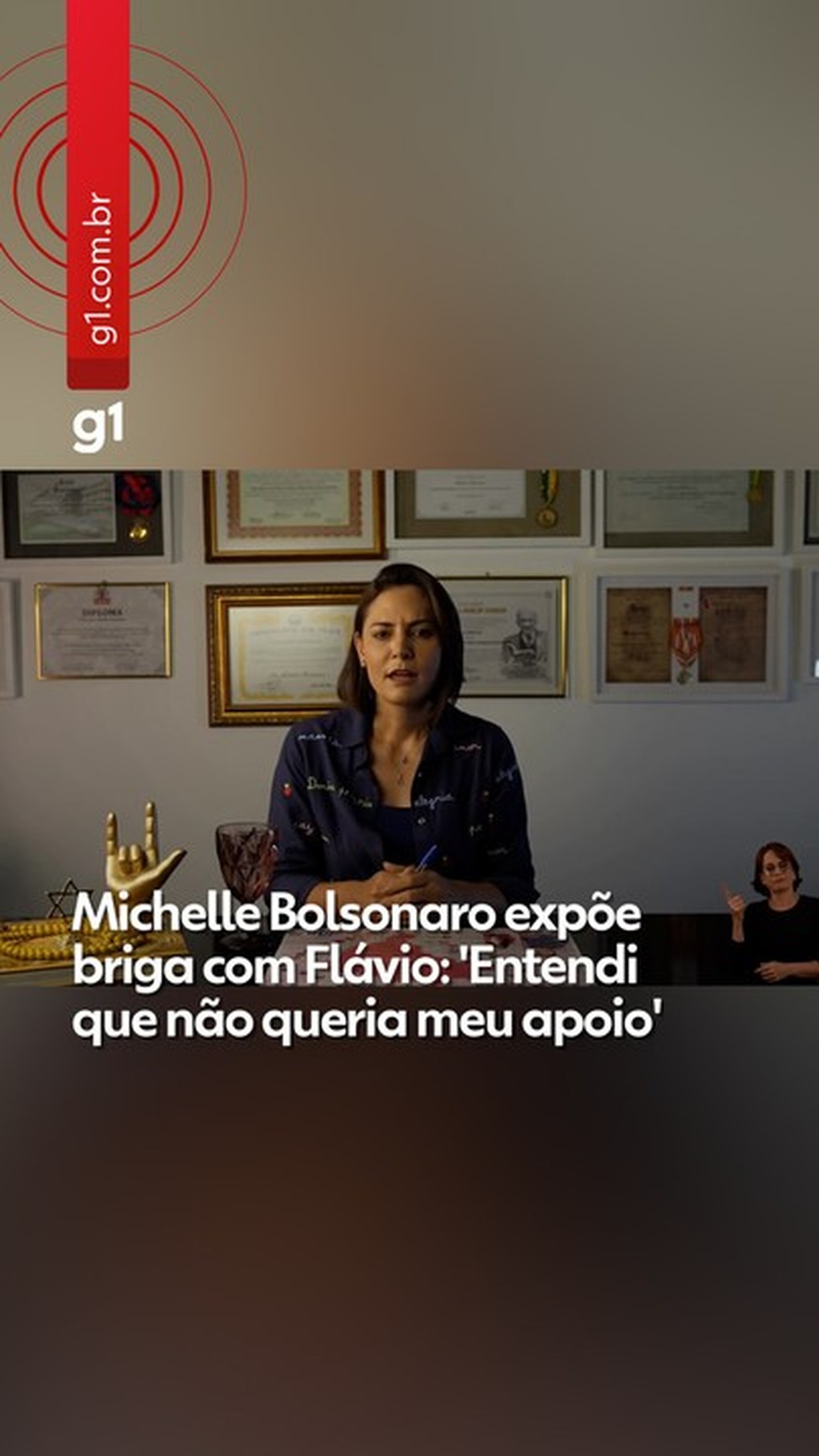 Michelle Bolsonaro revela crônico desentendimento com Flávio em vídeo impactante