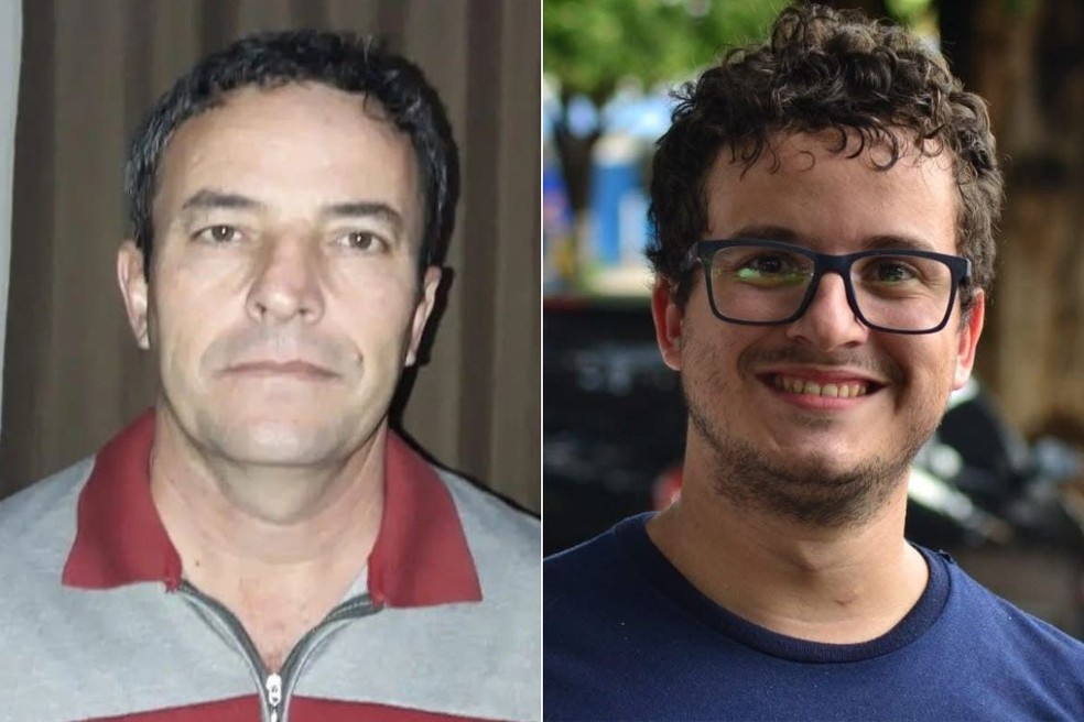 Veterinário Bruno Silva Dias (à dir.) e o pai dele Lucídio Francisco Dias (à esq.) continuam desaparecidos após naufrágio em Itanhaém, SP — Foto: Redes Sociais