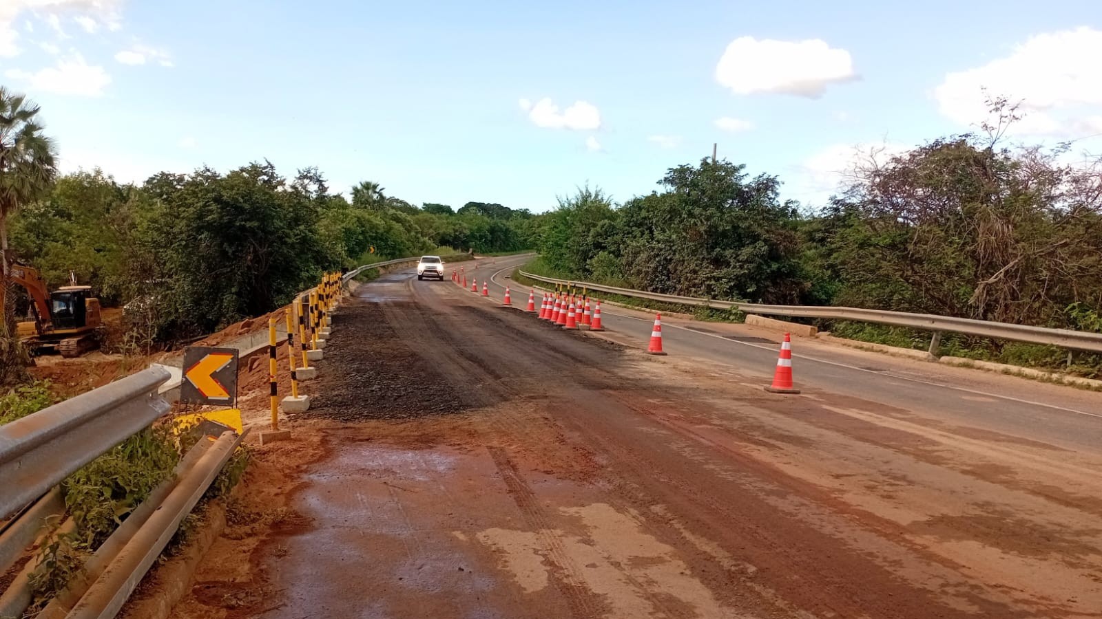 Trecho da BR-343 é liberado, mas terá nova interdição a partir de terça (9) por obra após cratera
