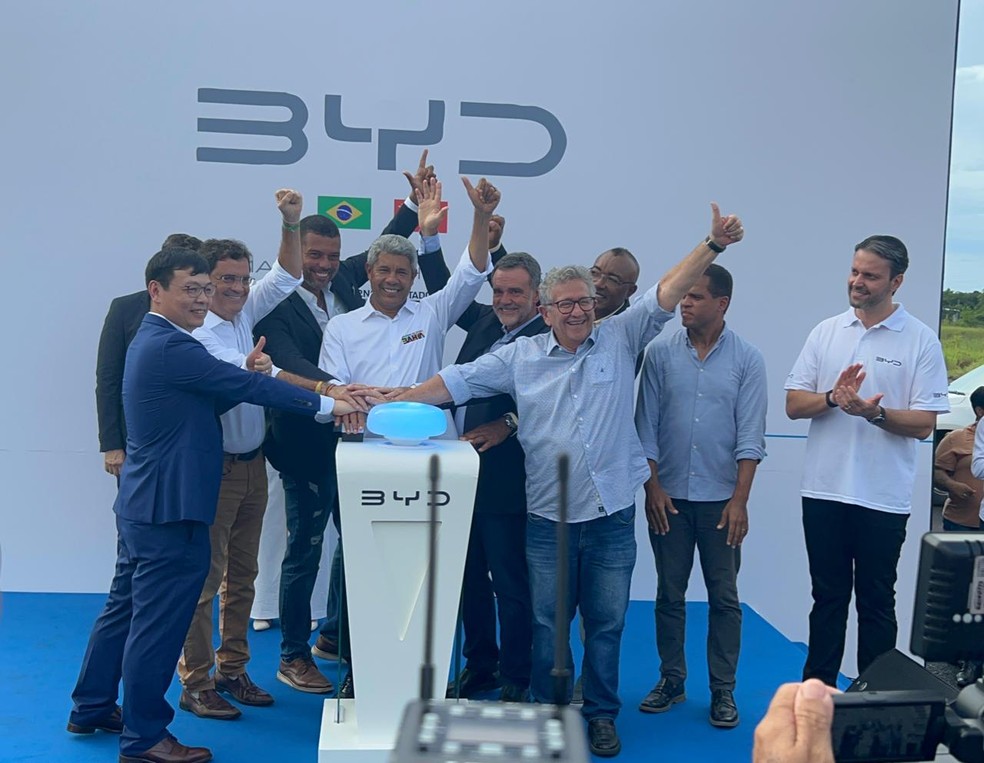 BYD oficializa início das obras de complexo fabril na Bahia — Foto: João Souza/g1 BA