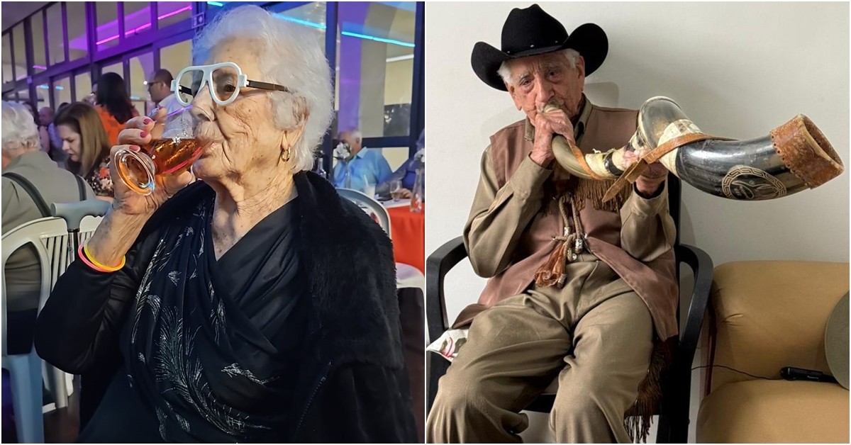 Pinga e berrante: Idosos centenários celebram longevidade com hábitos inusitados