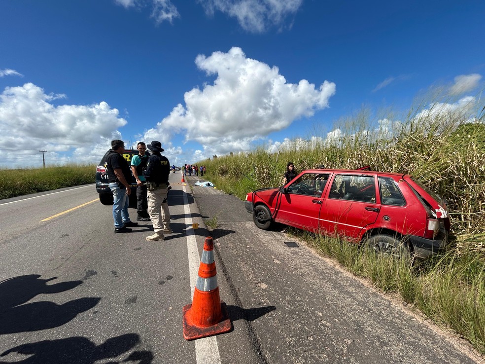 Homem morreu em acidente na BR-406, em Ceará-Mirim — Foto: Stephany Souza/Inter TV Cabugi