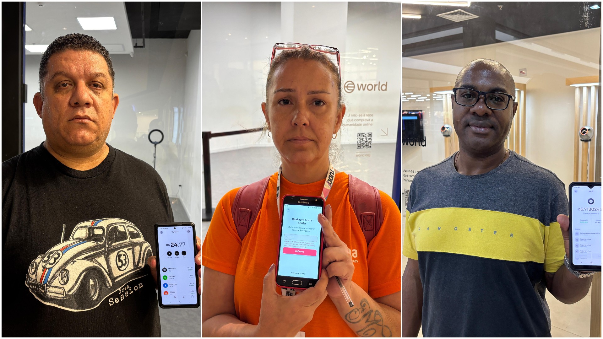 Brasileiros pagos para escanear a íris enfrentam dificuldades com aplicativo do projeto: 'Perdi a conta e o dinheiro'