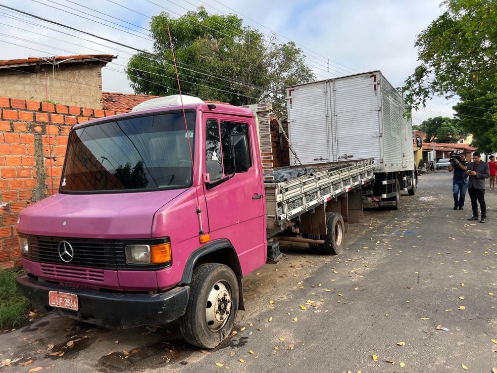 Caminhão apreendido pelo Denarc-PI, nesta quinta-feira (14). — Foto: Denarc-PI