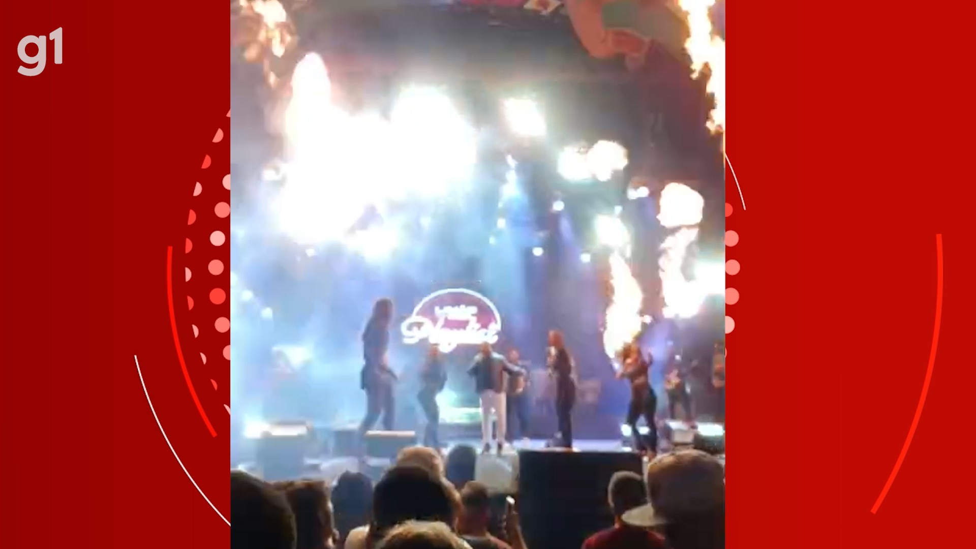 'O susto foi grande', diz backing vocal do Limão com Mel que teve cabelo atingido por fogo em show 