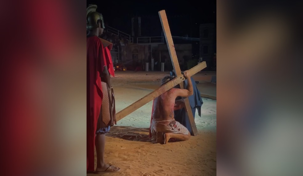 Encenação da Paixão de Cristo em Teodoro Sampaio (SP) espera até 10 mil pessoas — Foto: Reprodução/Redes sociais