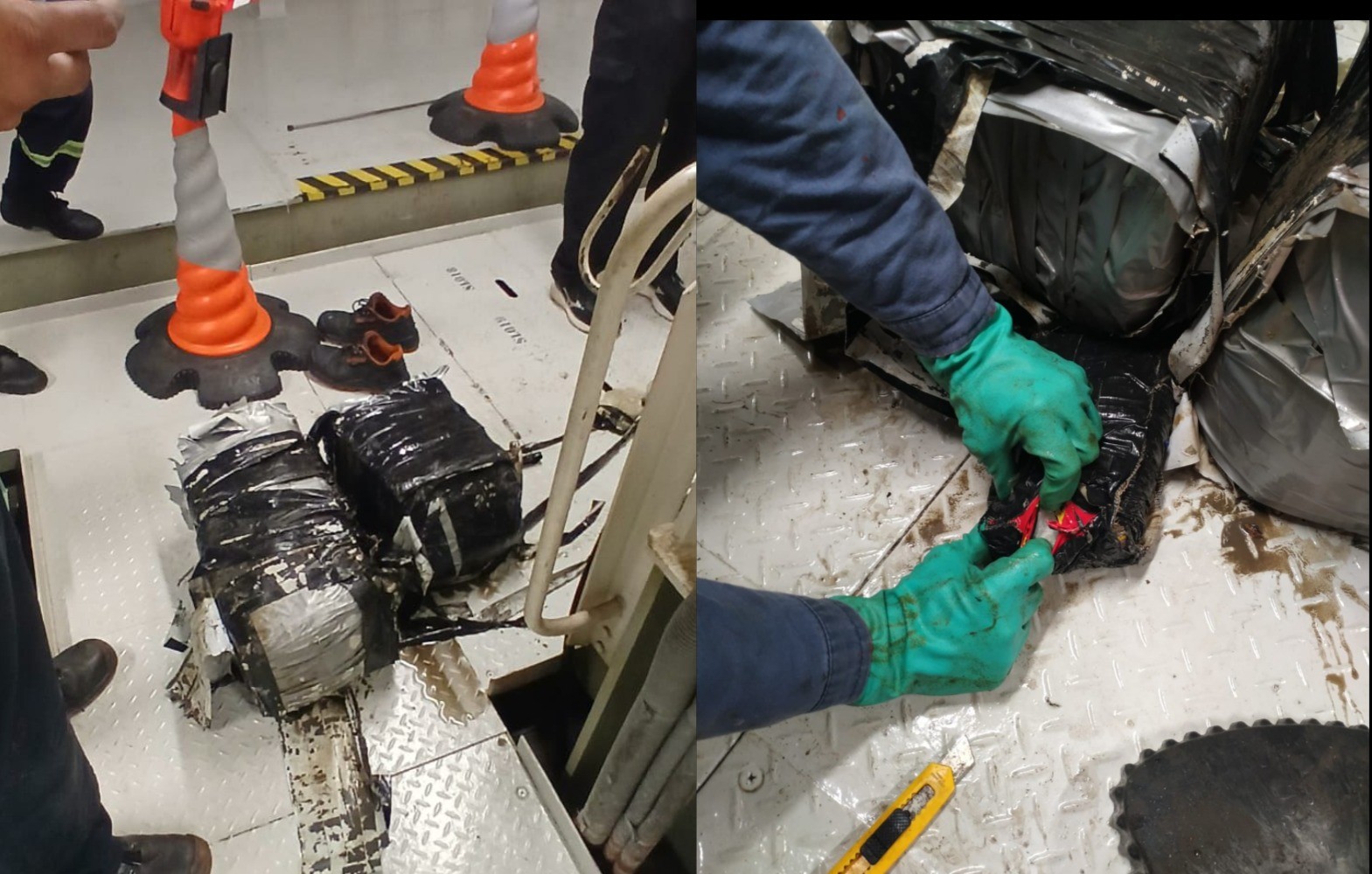 PF encontra cocaína no casco de tubulação de navio em Porto de Itapoá; VÍDEO