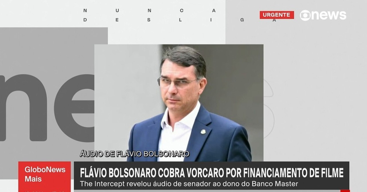 'Já tem muita conta pra pagar nesse mês': ouça ÁUDIO em que Flávio Bolsonaro pede dinheiro de Vorcaro para filme sobre o pai