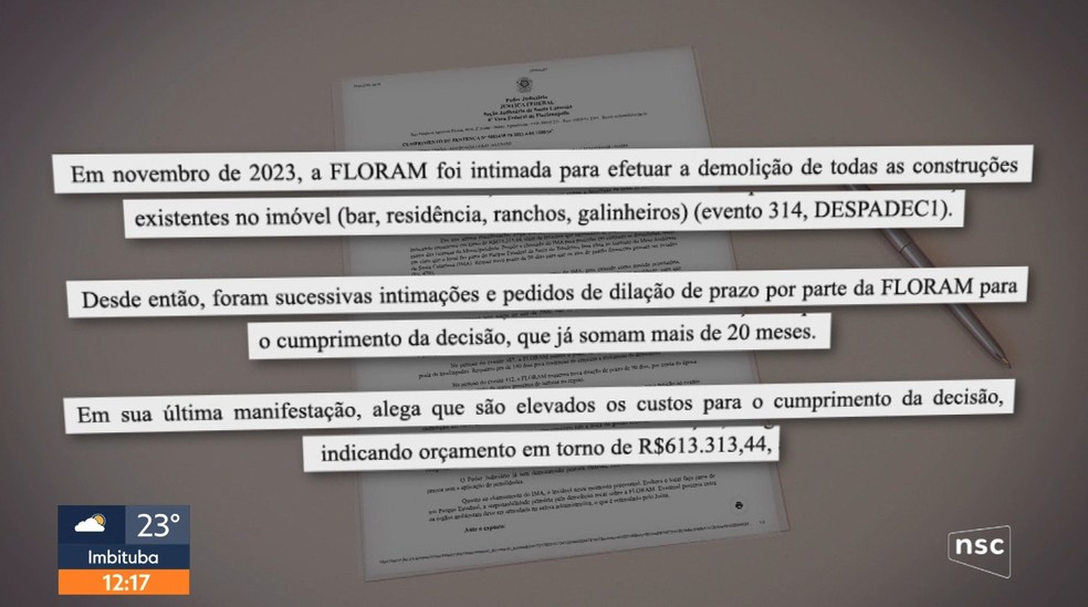 Decisão sobre demolição de bar e restaurante do Andrino, ponto conhecido em Naufragados — Foto: Reprodução/NSC TV
