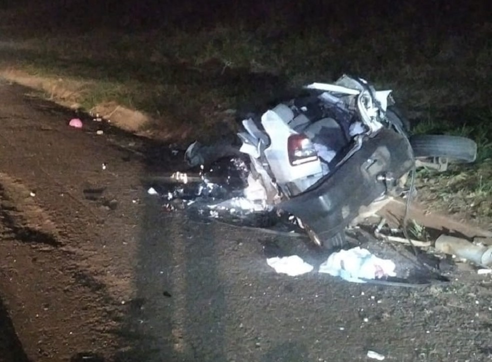 Idoso, de 67 anos, morre após acidente de trânsito na SP-563, em Monte Castelo (SP) — Foto: Polícia Rodoviária