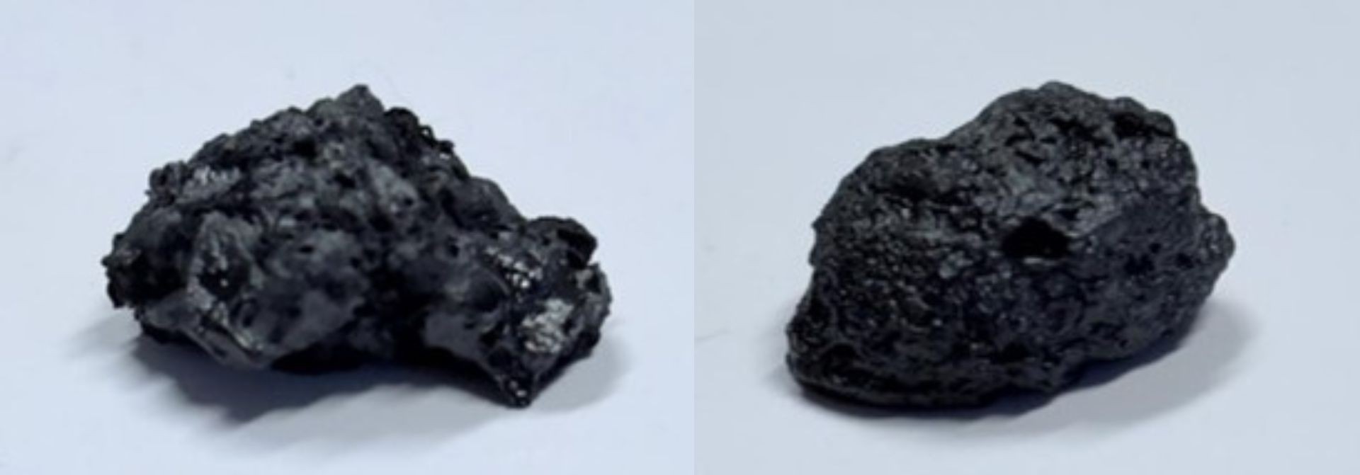 Condensado de lignina seca antes do processamento realizado pelo laboratório. — Foto: CCS Nano / Unicamp