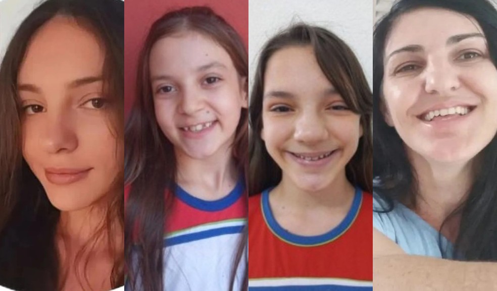 M&atilde;e e filhas foram assassinadas na casa onde moravam, em Sorriso (MT), em novembro de 2023 &mdash; Foto: Reprodu&ccedil;&atilde;o