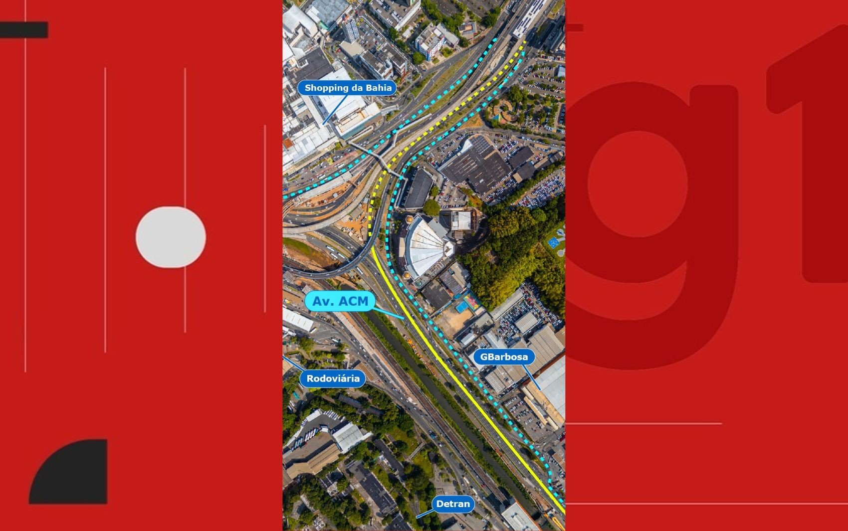 Obras alteram trânsito na Avenida ACM durante primeiro fim de semana de Enem em Salvador