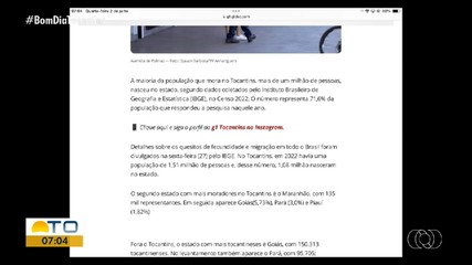 Fique por dentro dos assuntos em destaque no g1 Tocantins
