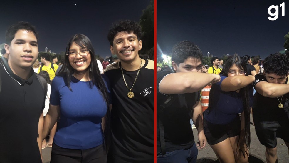 Lyann Passos de Souza, Yasmim Gabrielle dos Santos, ambos de 19 anos, e Daniel Ronny Lima Moura, de 23 anos. — Foto: Fernanda Deamo