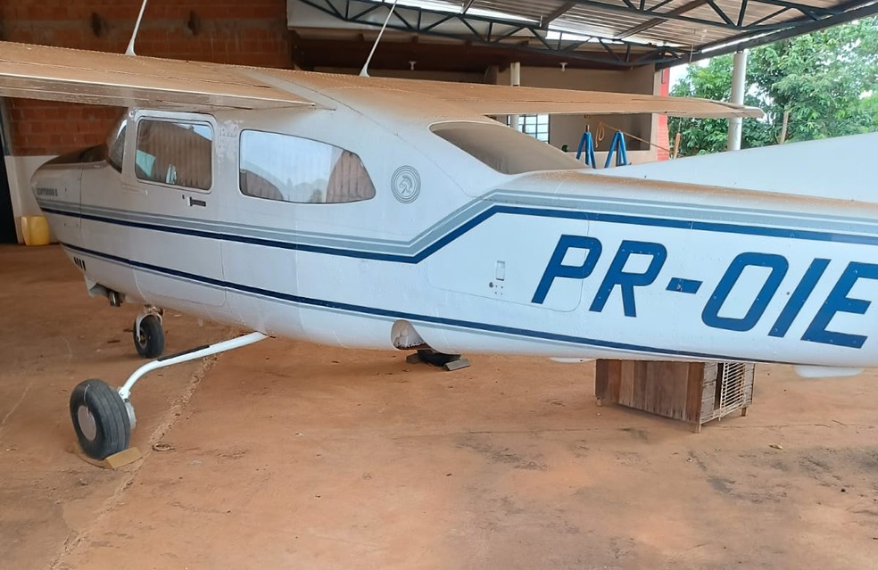 Grupo mantinha uma estrutura voltada ao roubo, preparação e manutenção de aeronaves  — Foto: Polícia Militar