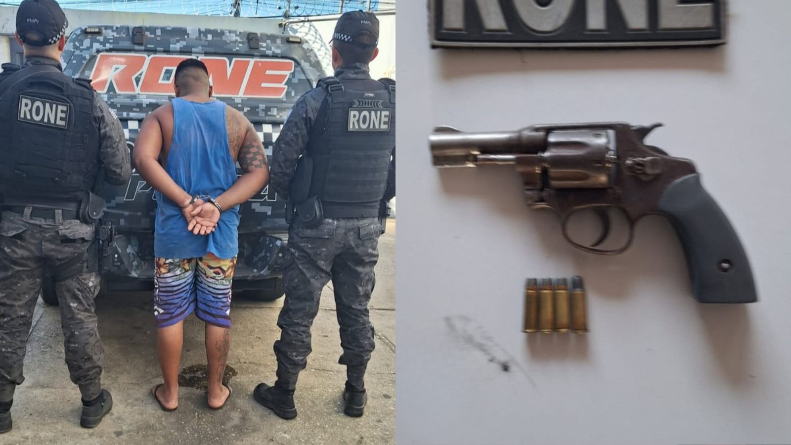 Condenado a mais de 15 anos de prisão por roubo é preso em Teresina; arma escondida em guarda-roupa é apreendida