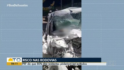 PRF aponta que 80% dos acidentes de trânsito no Tocantins poderiam ser evitados