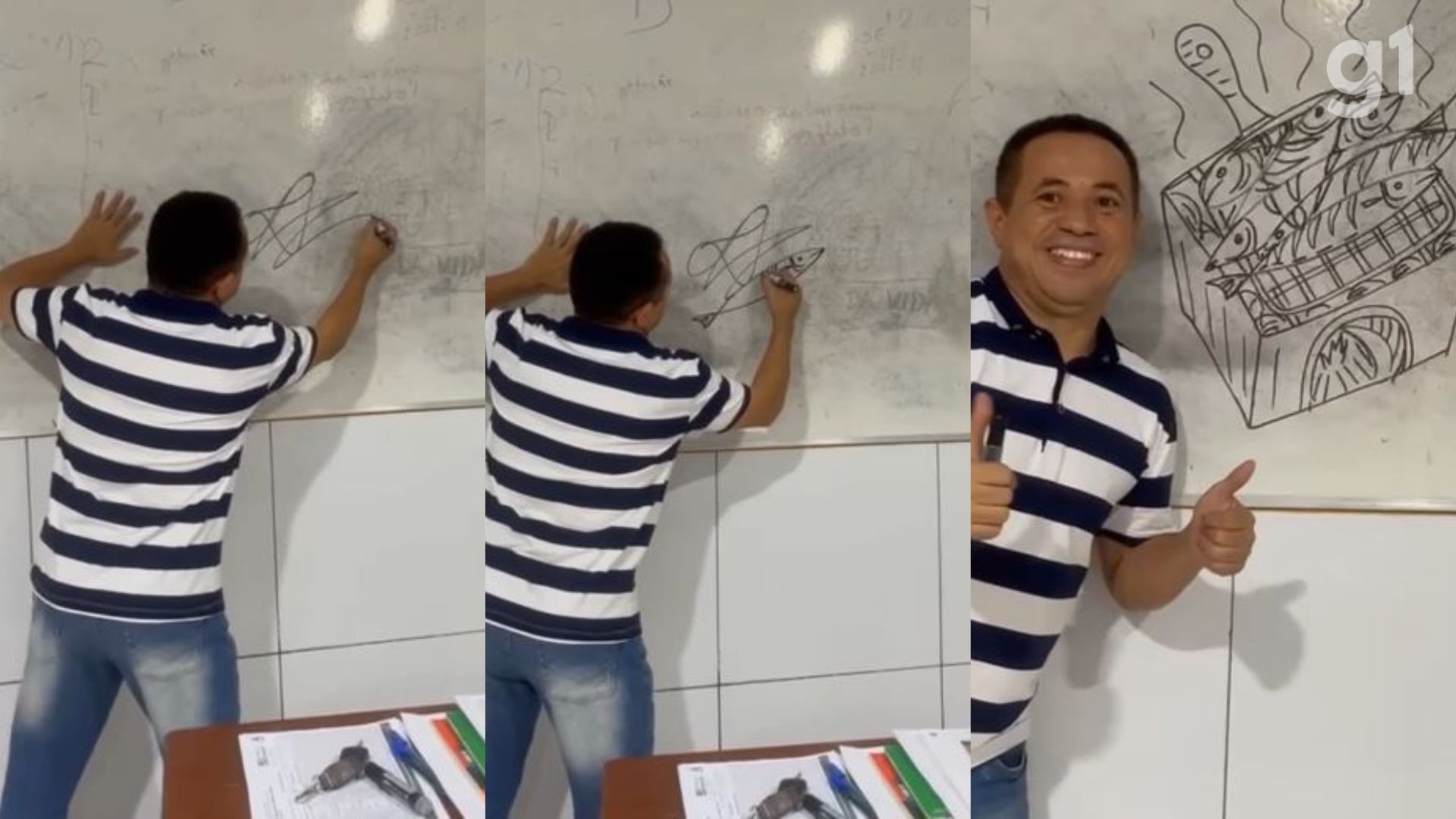 VÍDEO: Conheça o “Artista do Rabisco”, professor do interior do MA que transforma palavras em desenhos