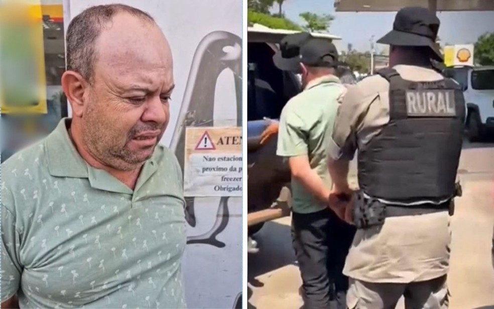 Homem é preso suspeito de matar companheira com golpes de barra de ferro, em Goiás — Foto: Reprodução/TV Anhanguera