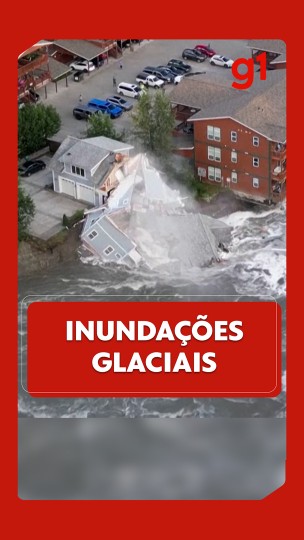 Casa na beira de rio no Alasca desaba após che...