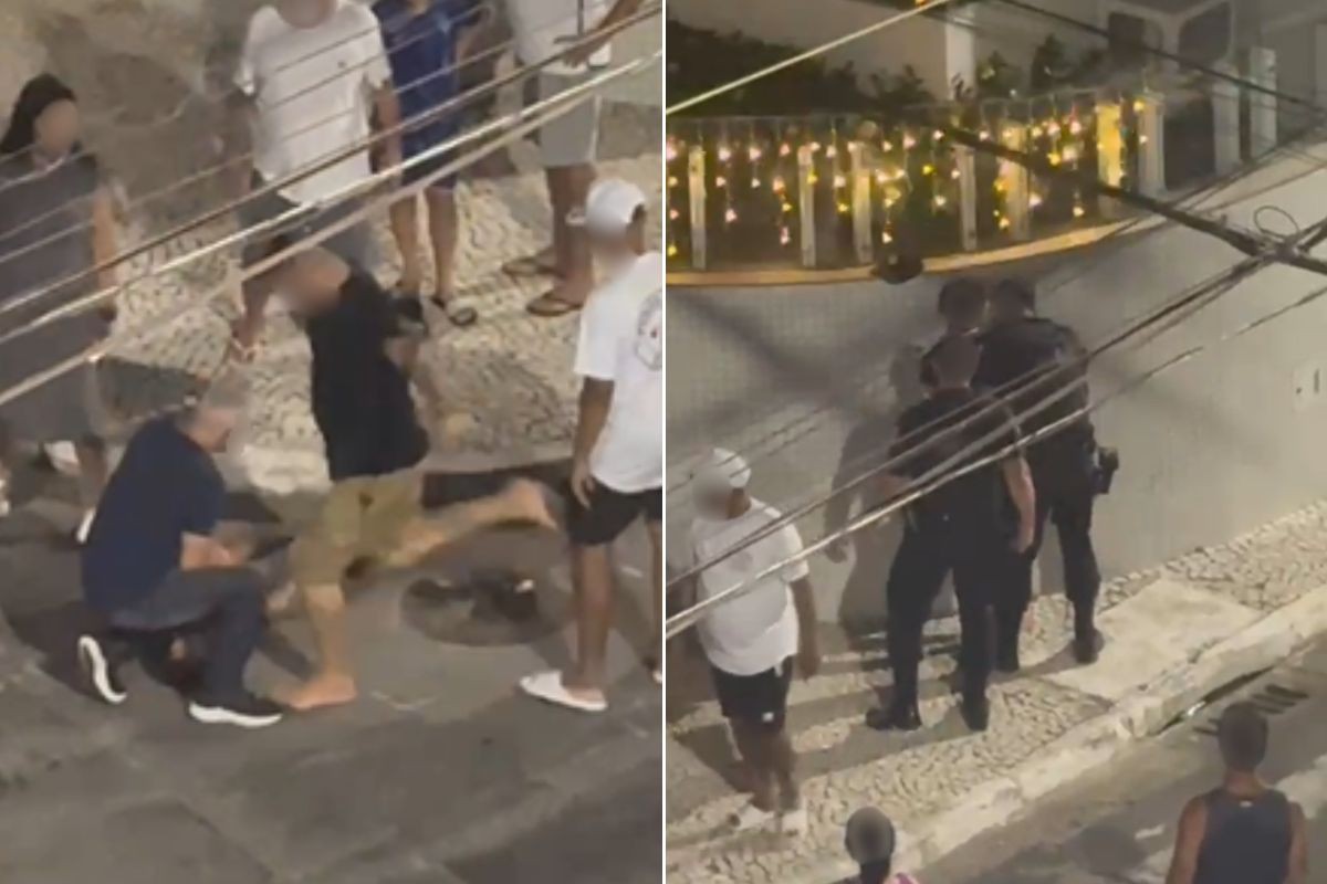 Adolescente de 16 anos leva chute na cabeça após tentar roubar correntinha no litoral de SP; VÍDEO