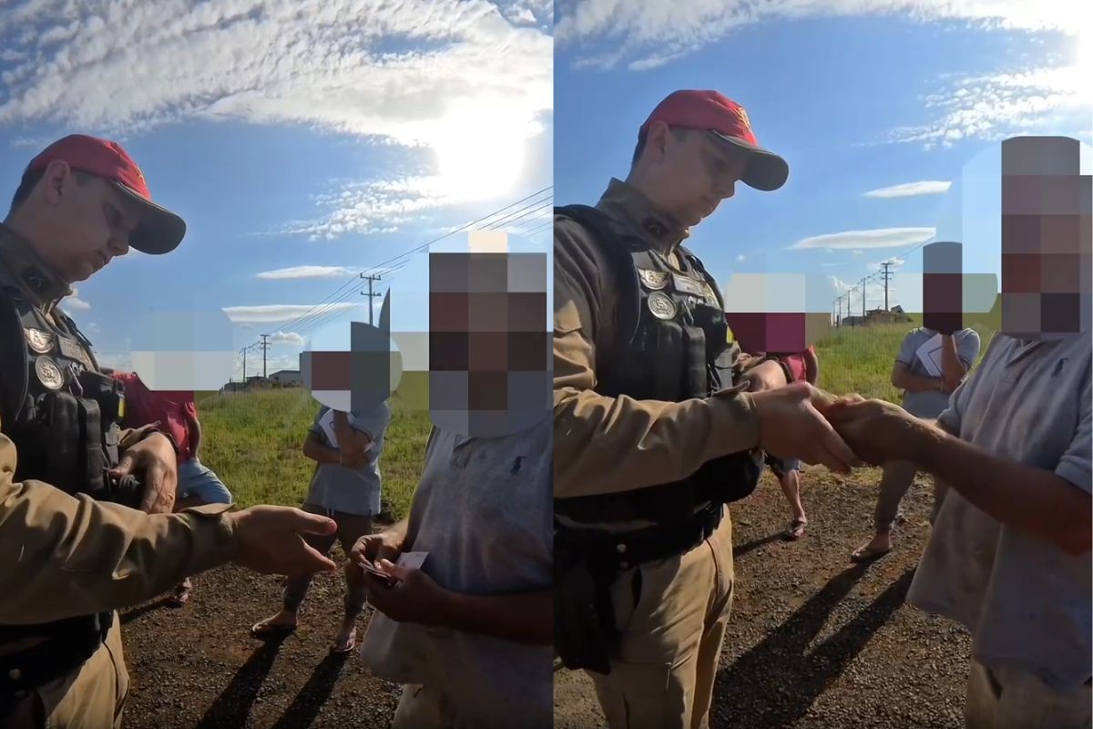 VÍDEO: Caminhoneiro é preso por corrupção ao tentar subornar policial com R$ 70 para evitar autuação, no Paraná