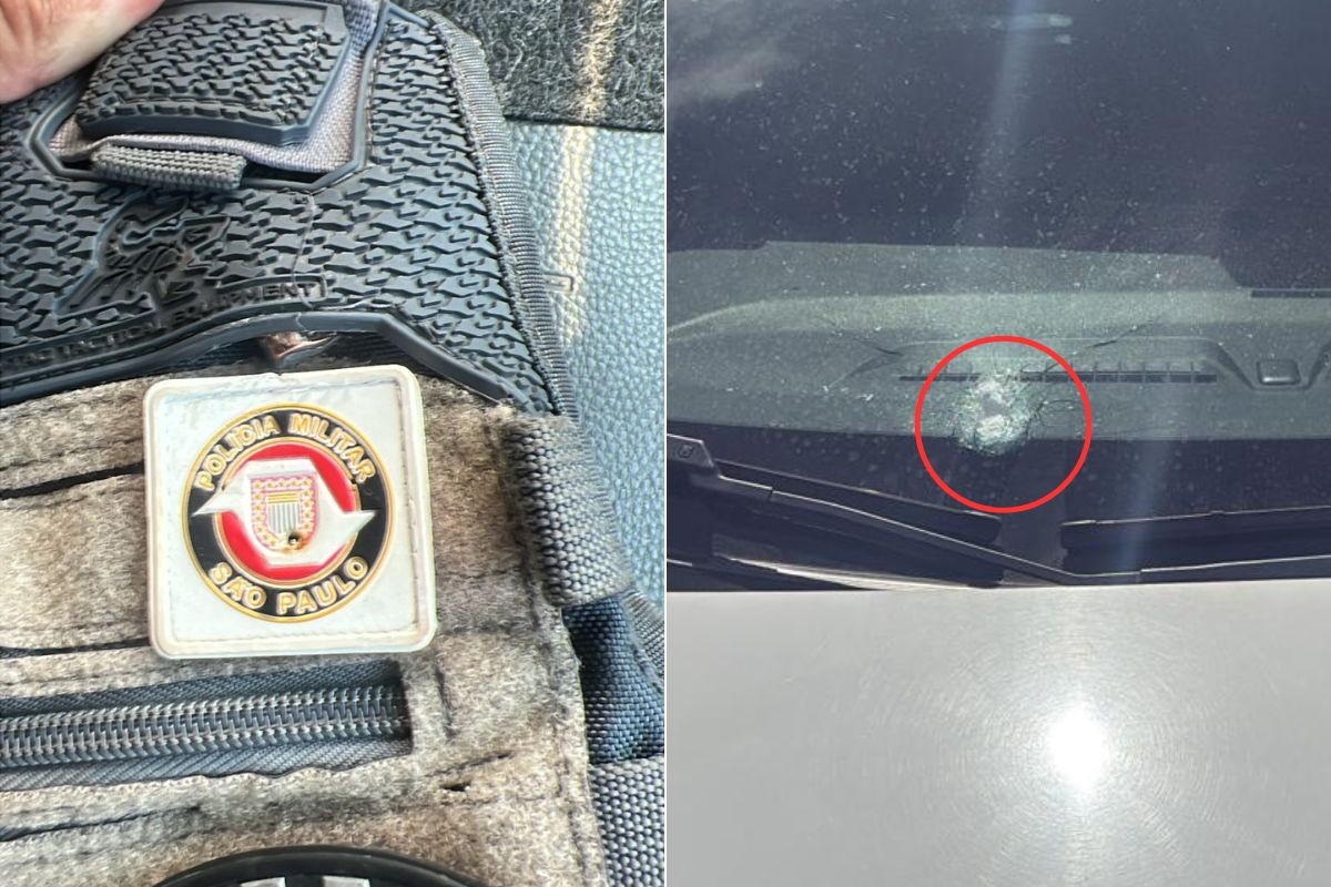 PM é salvo por colete à prova de balas após ser alvo de disparos em comunidade do litoral de SP