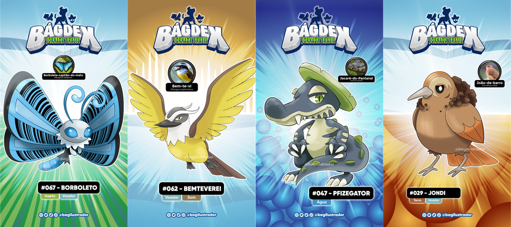 Pokémons' do Brasil: ilustrador desenvolve personagens inspirados