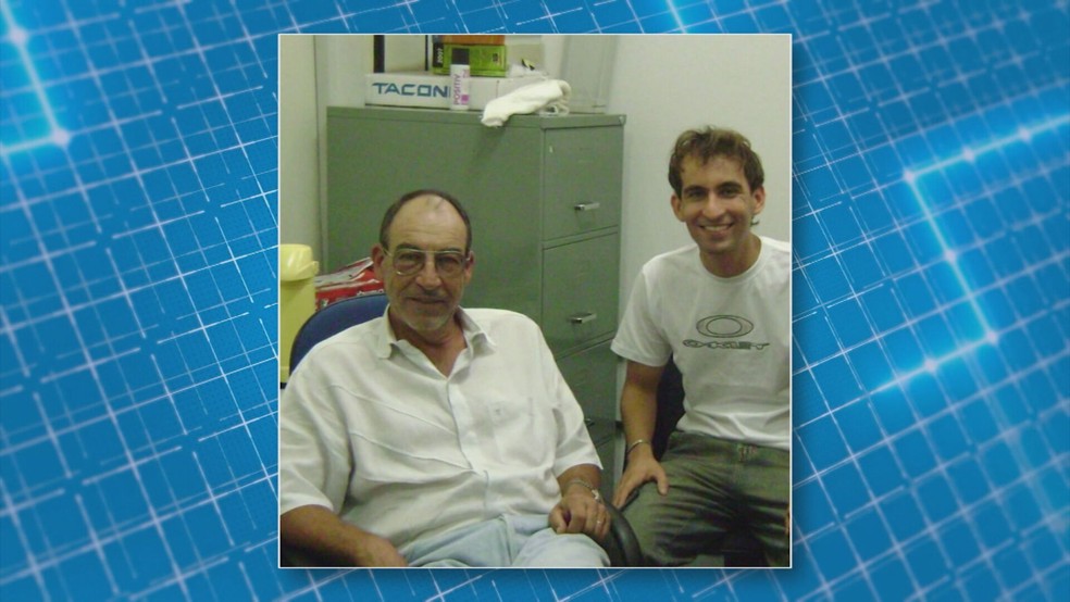 Luciano Camilo Alexandre e o pai — Foto: Reprodução/TV Globo