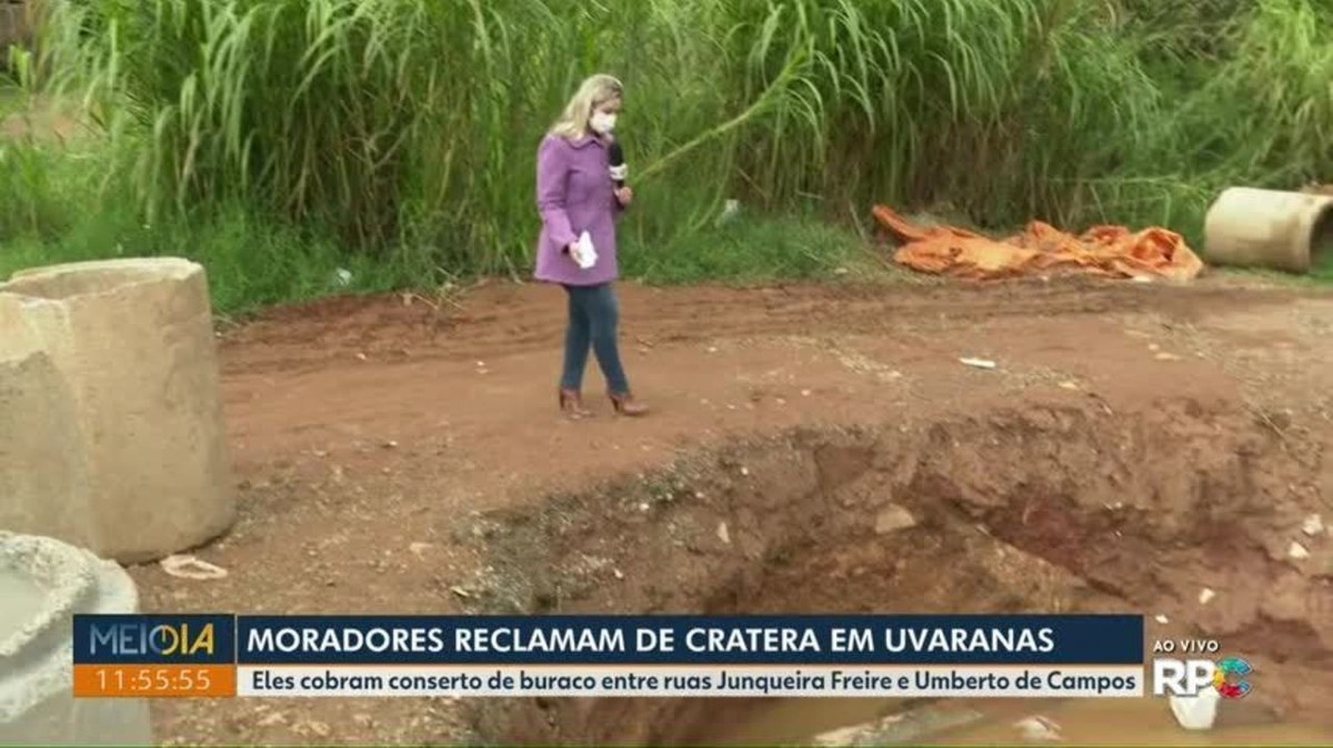 Moradores Reclamam De Cratera Em Rua De Ponta Grossa Medo Que Aconteça O Pior Campos Gerais