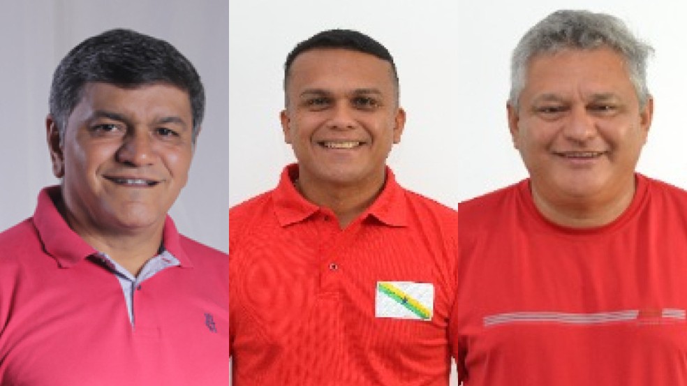 Atual prefeito de Muan&aacute;, Biri Magalh&atilde;es (PSC), prefeito eleito Birizinho e o vice Gilmar Nunes. &mdash; Foto: Reprodu&ccedil;&atilde;o/TSE