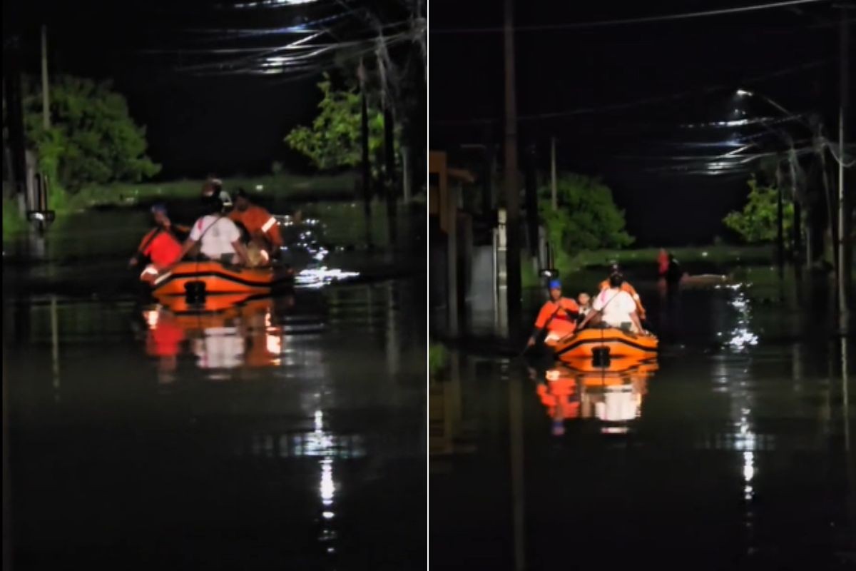 Famílias são resgatadas de botes após alagamentos em Peruíbe; sobe o número de desabrigados
