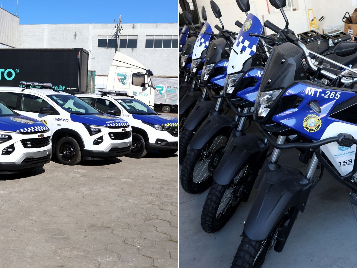 Praia Grande renova frota de viaturas e motocicletas da Guarda Civil Municipal