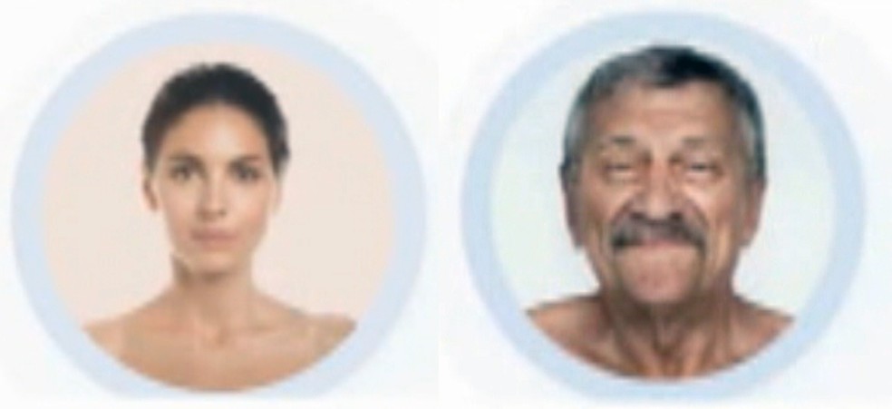 Alguns dos rostos criados por IA usados na fraude do Jaé — Foto: Reprodução