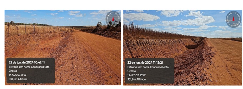 Auditoria do TCU encontra obra em estrada rural com superfaturamento — Foto: TCU