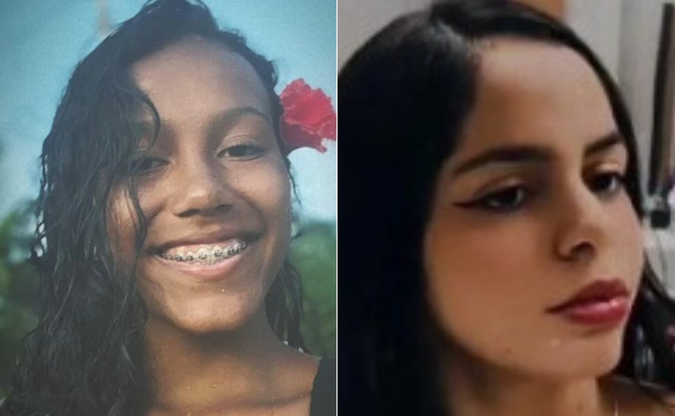 Isabelly Santos Águiar e Lara Luiza de Jesus morreram após a caminhonete que elas estavam capotar no sul da Bahia — Foto: Redes Sociais