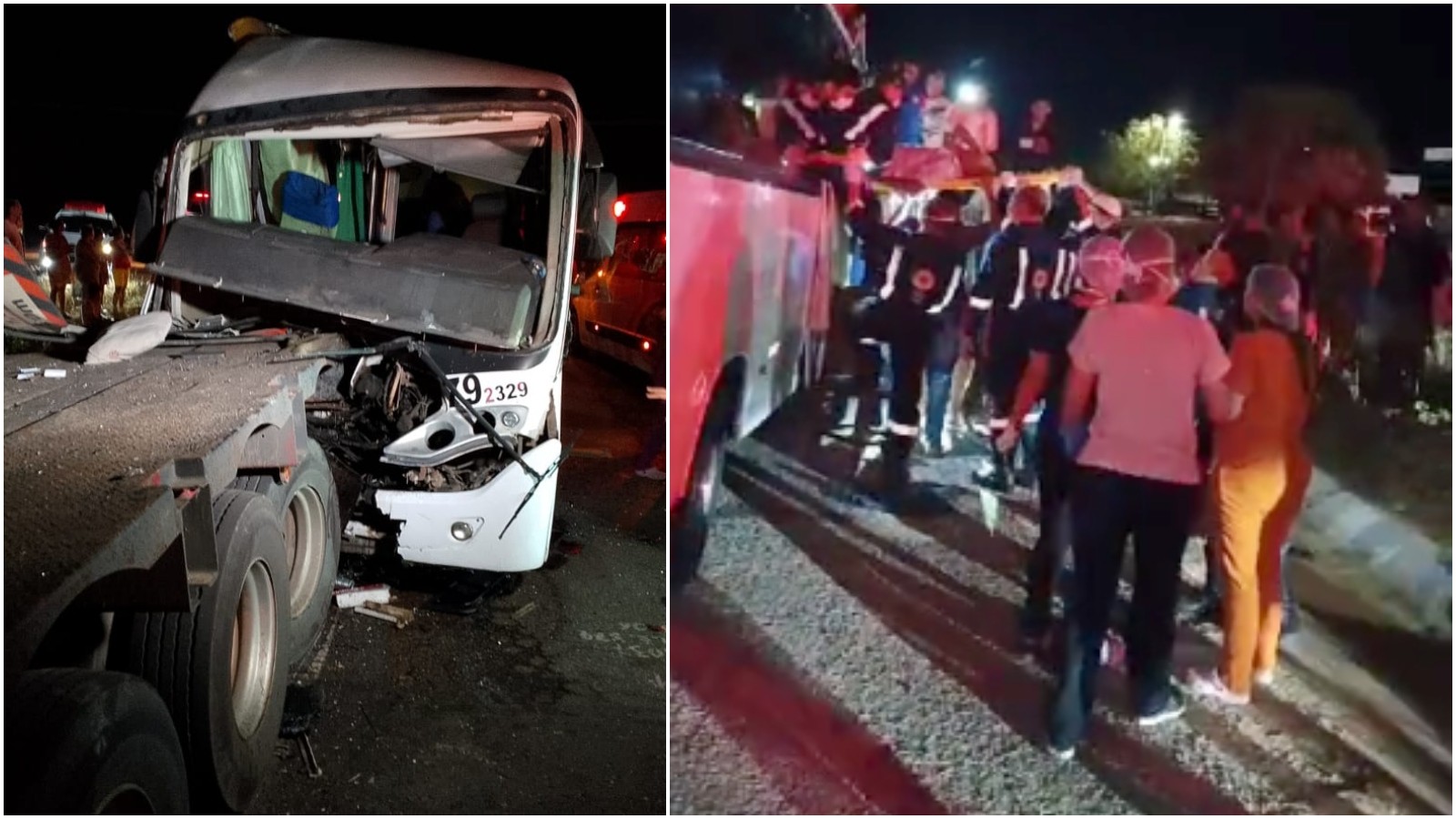 Micro-ônibus com pacientes colide com carreta e deixa feridos no Ceará